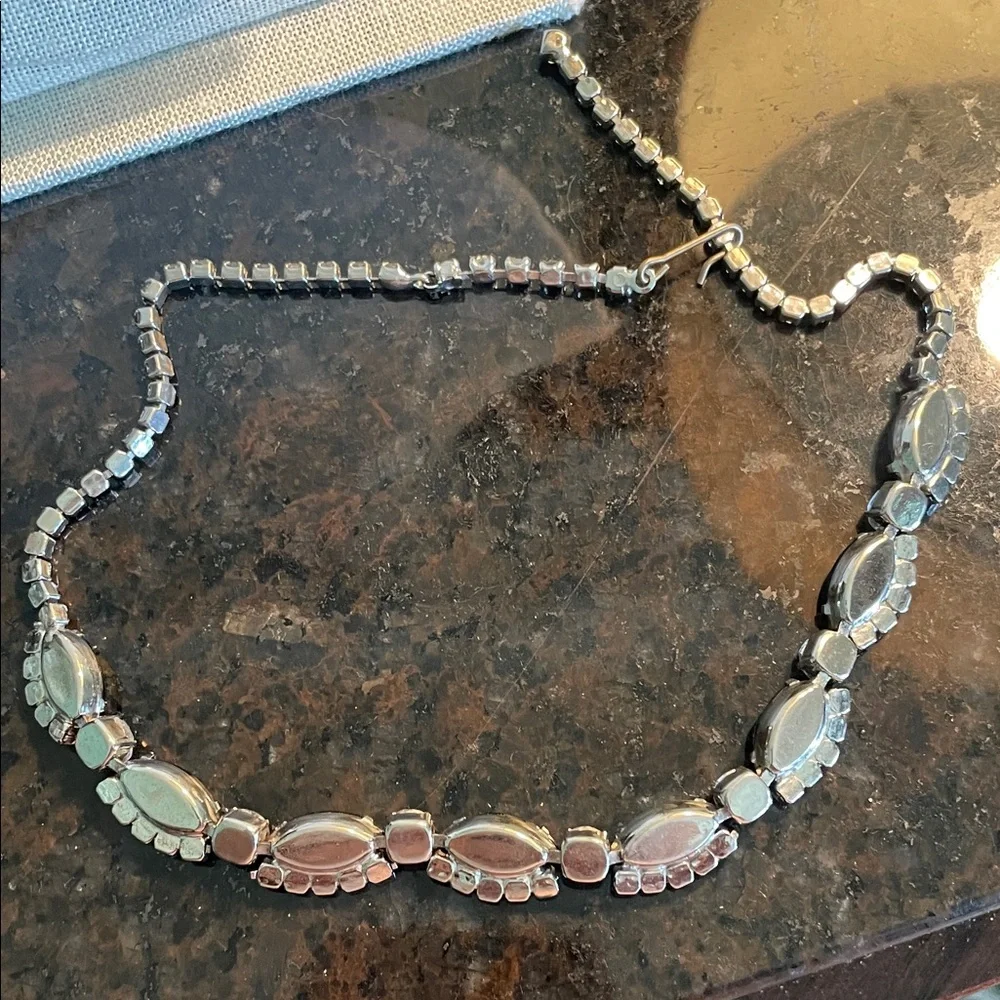 VTG Elegant Black Crystal Collar Necklace